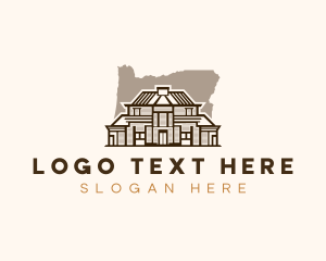 Building - Architecture Mansion Oregon logo design