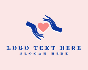 Help - Heart Foundation Hand logo design