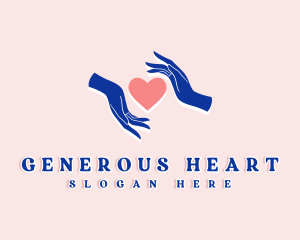 Heart Foundation Hand logo design