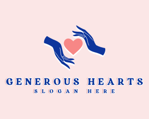 Philanthropy - Heart Foundation Hand logo design