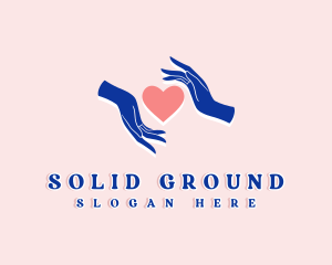 Foundation - Heart Foundation Hand logo design