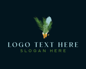 Map - Swedish Botanical Spruce logo design