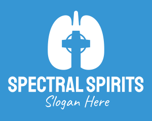 Respiratory Lung Crucifix logo design