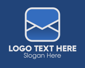 Application - Blue Mailing Application logo design