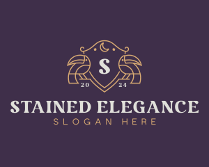 Toucan Bird Shield logo design