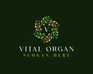 Organic Leaf Plant logo design