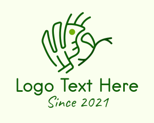 Green - Minimalist Tribal Bird logo design