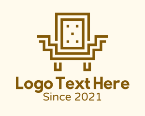 Armchair - Geometric Square Chair logo design