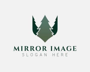 Reflection - Nature Forest Tree logo design