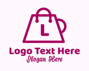 Shop - Cup Shopping Bag logo design