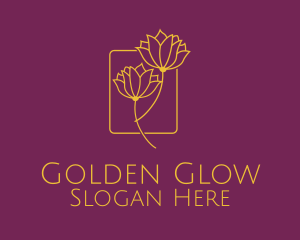 Golden - Golden Flower Spa logo design