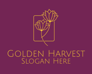 Golden - Golden Flower Spa logo design