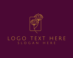 High End - Golden Flower Spa logo design