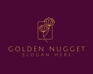 Golden Flower Spa logo design