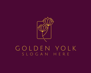 Golden Flower Spa logo design