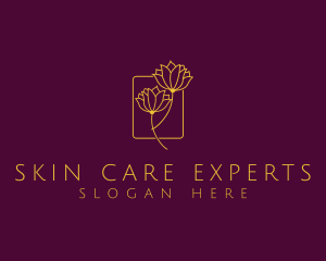 Golden Flower Spa logo design