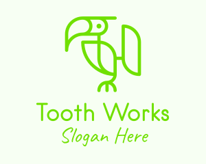 Monoline Toucan Bird  Logo