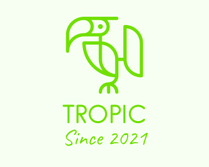 Monoline Toucan Bird  logo design