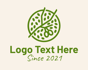 Essential Oil - Green Botanical Oil logo design