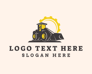 Cog Construction Bulldozer Logo