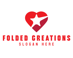 Red Heart Star logo design