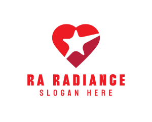 Red Heart Star logo design