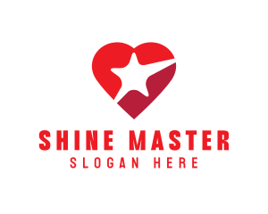 Red Heart Star logo design