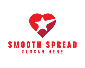 Red Heart Star logo design