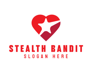 Red Heart Star logo design