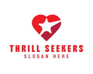 Red Heart Star logo design