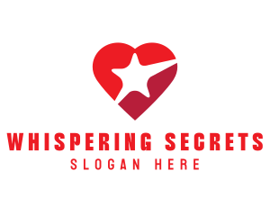 Red Heart Star logo design