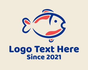Koi Fish - Carp Fish Aquarium logo design