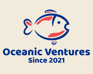 Carp Fish Aquarium logo design