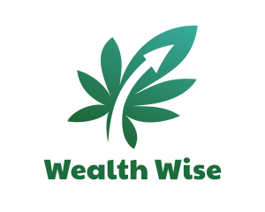 Gradient Cannabis Arrow Logo