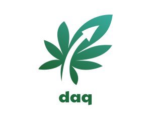 Cbd - Gradient Cannabis Arrow logo design