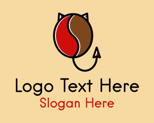 Coffee Bean - Red Devil Bean logo design