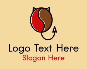 Evil - Red Devil Bean logo design