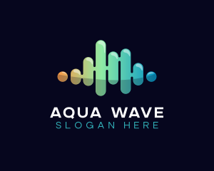 Glossy Wave Line logo design