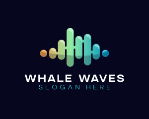 Glossy Wave Line logo design