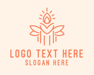 Light - Organic Aroma Candle logo design