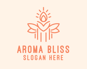 Organic Aroma Candle  logo design