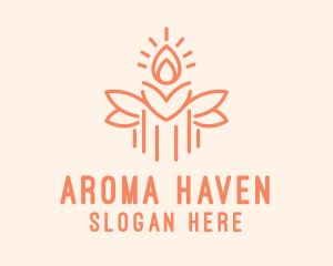 Organic Aroma Candle  logo design