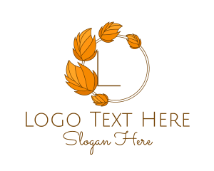 Letter - Dry Leaves Letter logo design