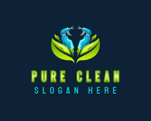 Cleaning Sprayer Sanitation logo design