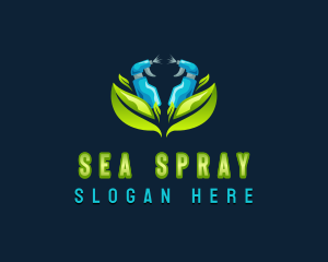 Cleaning Sprayer Sanitation logo design