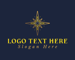 Star - Golden Star Compass logo design