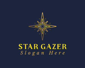 Golden Star Compass logo design