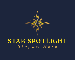 Golden Star Compass logo design