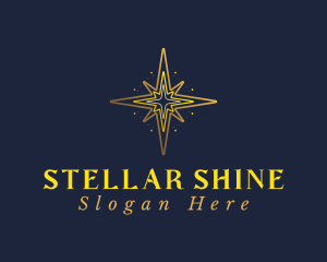 Golden Star Compass logo design