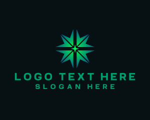Geometric - Arrow Tech Star logo design